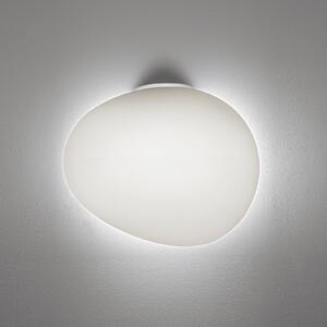 Foscarini Gregg grande semi 1 aplică perete, alb, reglabil, Alb, Camera de zi / sufragerie, Sticlă, Design