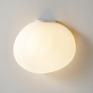 Foscarini Gregg media semi 2 aplică de perete, alb, reglabil, Alb, Camera de zi / sufragerie, Sticlă, Design