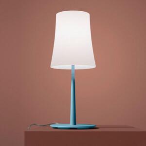 Foscarini Lampa de masă Birdie Easy albastră, Albastru, Camera de zi / sufragerie, Metal, Design
