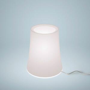 Foscarini Lampa de masă Birdie Zero, înălțime 20 cm, Alb, Camera de zi / sufragerie, Plastic, Design