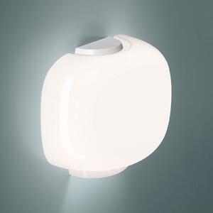 Foscarini Chouchin 3 Semi aplică de perete alb, reglabil, Alb, Camera de zi / sufragerie, Sticlă, Design
