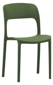 Set 4 scaune ROSINNA -POLIPROPILENA- HORECA - VERDE INCHIS - 4 BUCATI