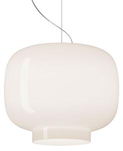 Foscarini Chouchin Bianco 3 lampă susp. LED E27, reglabil, Alb, Bucătărie, Sticlă, Design