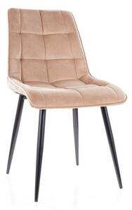 Scaun de bucaterie Chic Velvet, bej/negru