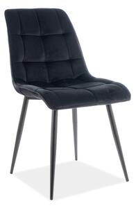 Scaun de bucaterie Chic Velvet, negru