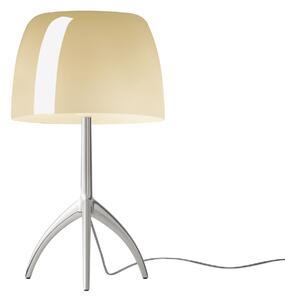 Foscarini Lumiere grande alu/crem dimabilă, reglabil, Bej, Camera de zi / sufragerie, Sticlă, Design
