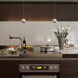 FLOS Wan S - lampă suspendată albă, reglabil, Alb, Camera de zi / sufragerie, Metal, Design