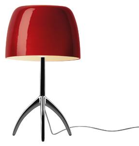 Foscarini Lumiere grande negru/roșu dimabilă, reglabil, Roșu, Camera de zi / sufragerie, Sticlă, Design