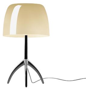 Foscarini Lumiere grande negru/crem dimabilă, reglabil, Bej, Camera de zi / sufragerie, Sticlă, Design