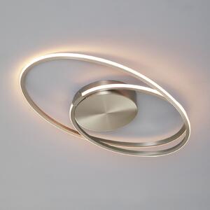 Freelight Plafonieră LED Ophelia, oțel, reglabil, Metalic, Camera de zi / sufragerie, Metal, Modern