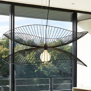 Forestier Libellule L lampă pendul, 100 cm, negru, reglabil, Negru, Camera de zi / sufragerie, Metal, Design