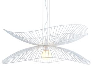 Forestier Libellule L lampă pendul, 100 cm, alb, reglabil, Alb, Camera de zi / sufragerie, Metal, Design