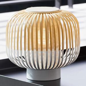 Forestier Bamboo Light S lampă de masă 24 cm alb, Alb, Camera de zi / sufragerie, Bamboo, Design