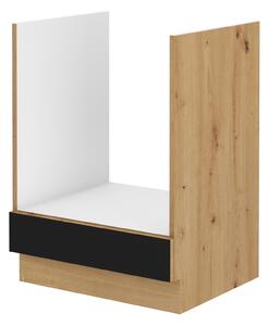 Dulap bucătărie pentru cuptor Miraluna (Stejar artisan + Negru mat). Promo -6%. 1062360