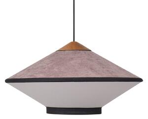 Forestier Lampă suspendată Cymbal S, roz, Ø 50 cm, E27, reglabil, Violet, Camera de zi / sufragerie, Țesătură / Textil, Design