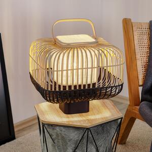 Forestier Bamboo Square S lampă de masă pe negru, Negru, Camera de zi / sufragerie, Bamboo, Design