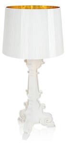 Lampă de masă Kartell, Bourgie, reglabil, Alb, Camera de zi, Plastic, Design