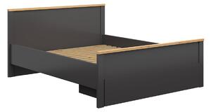 Pat matrimonial 160 cm Hesen LOZ1S/140 (grafit + Stejar artisan). 1062513