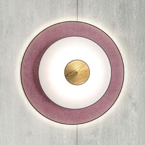 Forestier Cymbal S aplică de perete LED, roz-pudră, Roz / Rosé, Camera de zi / sufragerie, Țesătură / Textil, Design