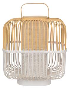Forestier Bamboo Square M lampă de masă pe alb, Alb, Camera de zi / sufragerie, Bamboo, Design