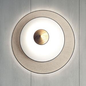 Forestier Cymbal S aplică de perete LED, natur, Bej, Camera de zi / sufragerie, Țesătură / Textil, Design