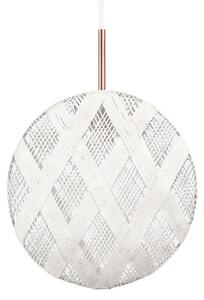 Forestier Chanpen M Diamant lampă pendul, alb, reglabil, Alb, Camera de zi / sufragerie, Design