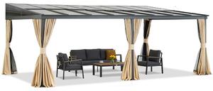 Aluminiu patio baldachin 4 x 6 m Tarragona Premium Garden Point bej