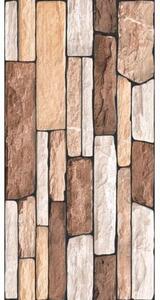 Set 5 x Tapet adeziv decorativ, 30x60 cm, Brown Rocks