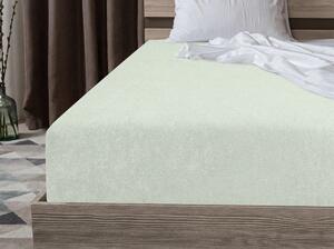 Cearsaf elastic din fleece MOLTON, mentol deschis, 90 x 200 cm