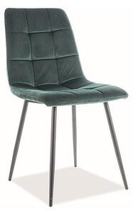 Scaun de bucaterie Mila Velvet, verde/negru