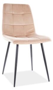 Scaun de bucaterie Mila Velvet, bej/negru