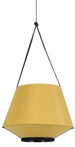 Forestier Carrie XS lampă suspendată, curry, reglabil, Galben, Camera de zi / sufragerie, Țesătură / Textil, Design