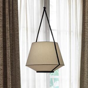 Forestier Carrie S lampă suspendată, oliv, reglabil, Verde, Camera de zi / sufragerie, Țesătură / Textil, Design