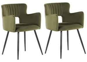 Set 2 buc scaune sufragerie Shelba (verde măslin) . 1075756