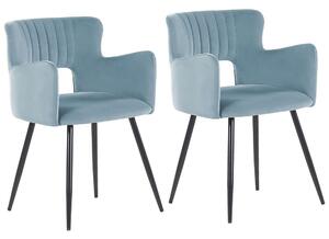 Set 2 buc scaune sufragerie Shelba (albastra deschis) . 1075763