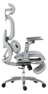 VIGOCHAIR ULTRA PRO Scaun ergonomic, spatar reglare verticala, suport lombar cu masaj si incalzire, sezut translatie, cotiere 6D, suport picioare, Full Mesh, Gri