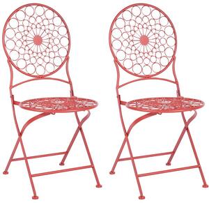 Set 2 buc scaune de grădină Shealee (roșu) . 1075825