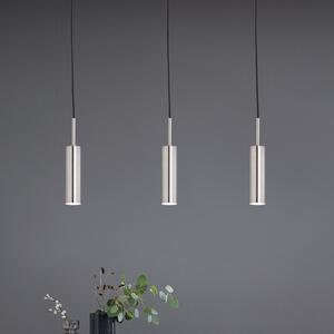 Schöner Wohnen Stina LED pandantiv 3-lumini nichel, reglabil, Gri, Camera de zi / sufragerie, Metal, Modern