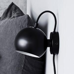 FRANDSEN Aplică Ball Magnet, negru mat, Negru, Camera de zi / sufragerie, Metal, Design