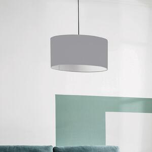 Schöner Wohnen Lampă suspendată Pina simplu, gri deschis, reglabil, Gri, Camera de zi / sufragerie, Țesătură / Textil, Modern