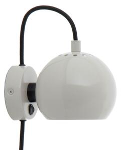 FRANDSEN Aplică de perete Ball Magnet, gri deschis lucios, Gri, Camera de zi / sufragerie, Metal, Design