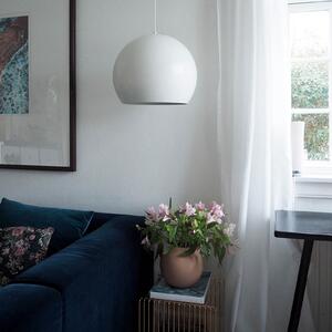 FRANDSEN Lampă suspendată Ball Ø 40 cm, albă, reglabil, Alb, Camera de zi / sufragerie, Metal, Design