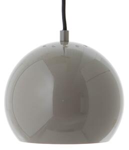 FRANDSEN Lampă suspendată Bilă, gri lucios, Ø 18 cm, reglabil, Gri, Camera de zi / sufragerie, Metal, Design