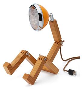 Lampă de masă MR. WATTSON, reglabil, Portocaliu, Camera de zi, Metal, Vintage