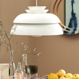 FRITZ HANSEN Concert P3 lampă suspendată albă Ø 55 cm, reglabil, Alb, Camera de zi / sufragerie, Metal, Design