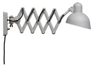 FRITZ HANSEN Kaiser idell 6718-W aplică de perete cu ștecher, gri, reglabil, Gri, Camera de zi / sufragerie, Metal, Design