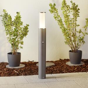 Albert Leuchten Lampă stâlpișor Elvio, completă, detector mișcare, Negru, Metal, Modern