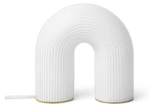 Lampă de masă ferm LIVING, Vuelta, reglabil, Alb, Camera de zi, Sticlă, Design