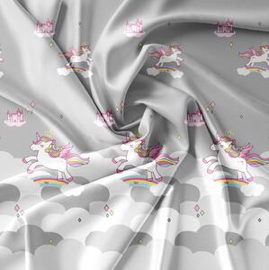 Lenjerie de pat din microfibra QUEEN UNICORN gri Dimensiune lenjerie de pat: 70 x 80 cm | 140 x 200 cm
