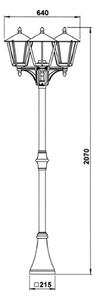Albert Leuchten Lampadar rustic 680, maro, 3 fluxuri, Maro / Rugină, Metal, Casă de țară / Rustic